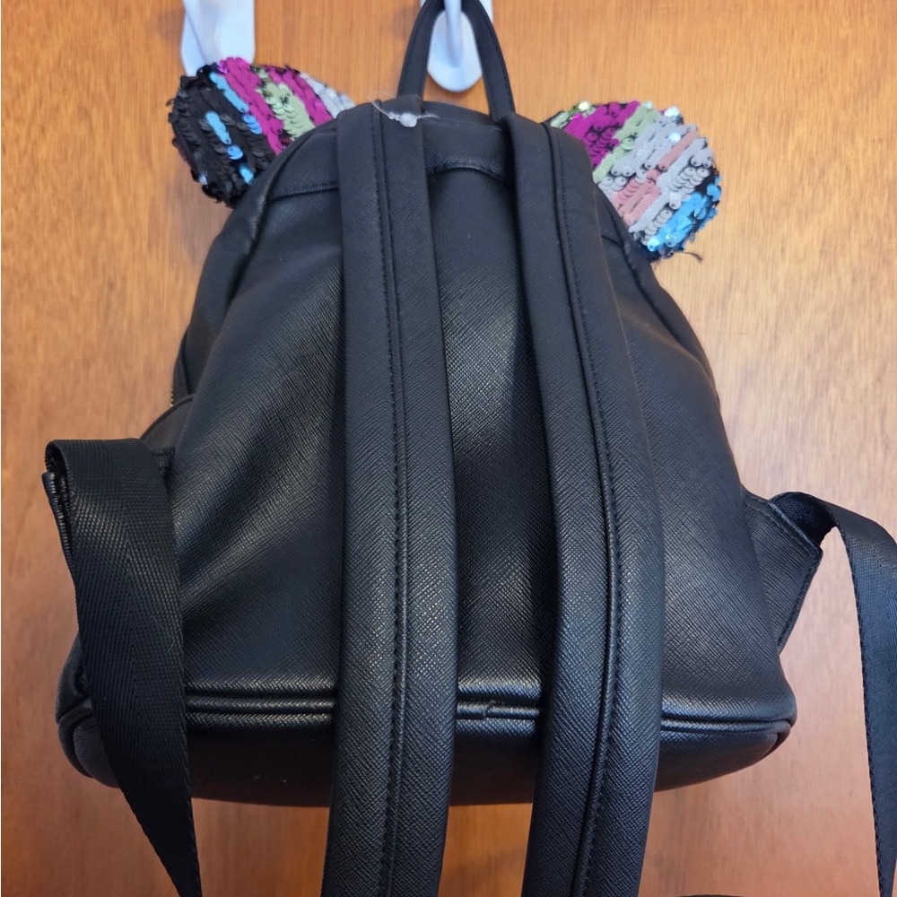 Loungefly Black Sequin Bow Backpack - image 2